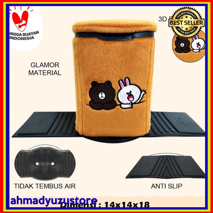 Tempat Sampah Mobil Brown Cony - Aksesoris Mobil LINE Brown Cony