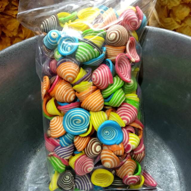 

Kuping gajah warna warni (Rainbow) kemasan 250 gr