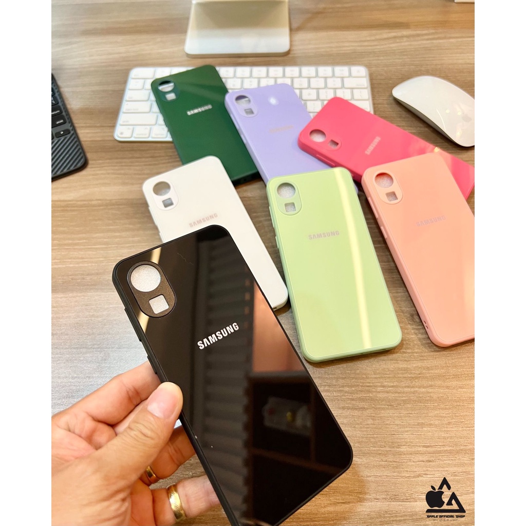 Premium Glass Case SAM A02 A12 SAM M12  A22 4G  A32 4G A03 A03S  A03 Core A13 4G A23 4GWith LOGO TEMPERED SOFTCASE KOREAN SILIKON Candy Mewah