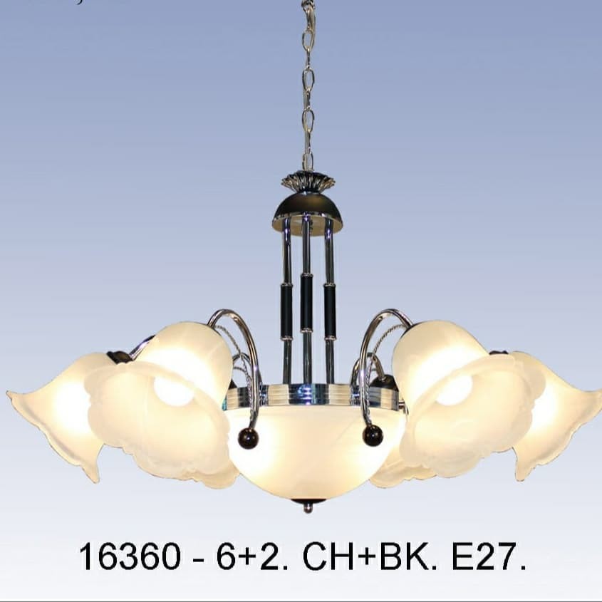 LAMPU GANTUNG/HIAS/MINIMALIS/BUNGA/PROMO 6+2 LAMPU