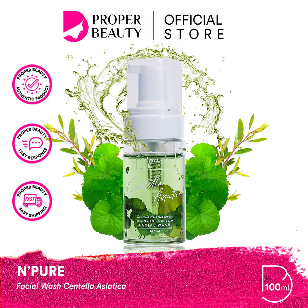 NPURE Facial Wash Centella Asiatica Indonesia / Cleanser Face Primer Essence Toner Serum Ampoule Day