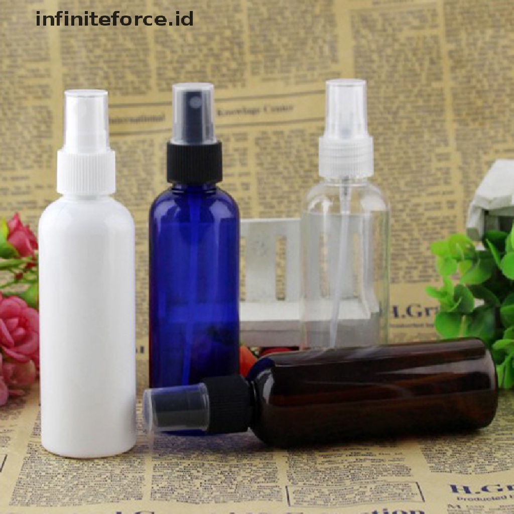 Botol Spray Kosong Portable Bahan Plastik Ukuran 100ml Untuk Sample Kosmetik