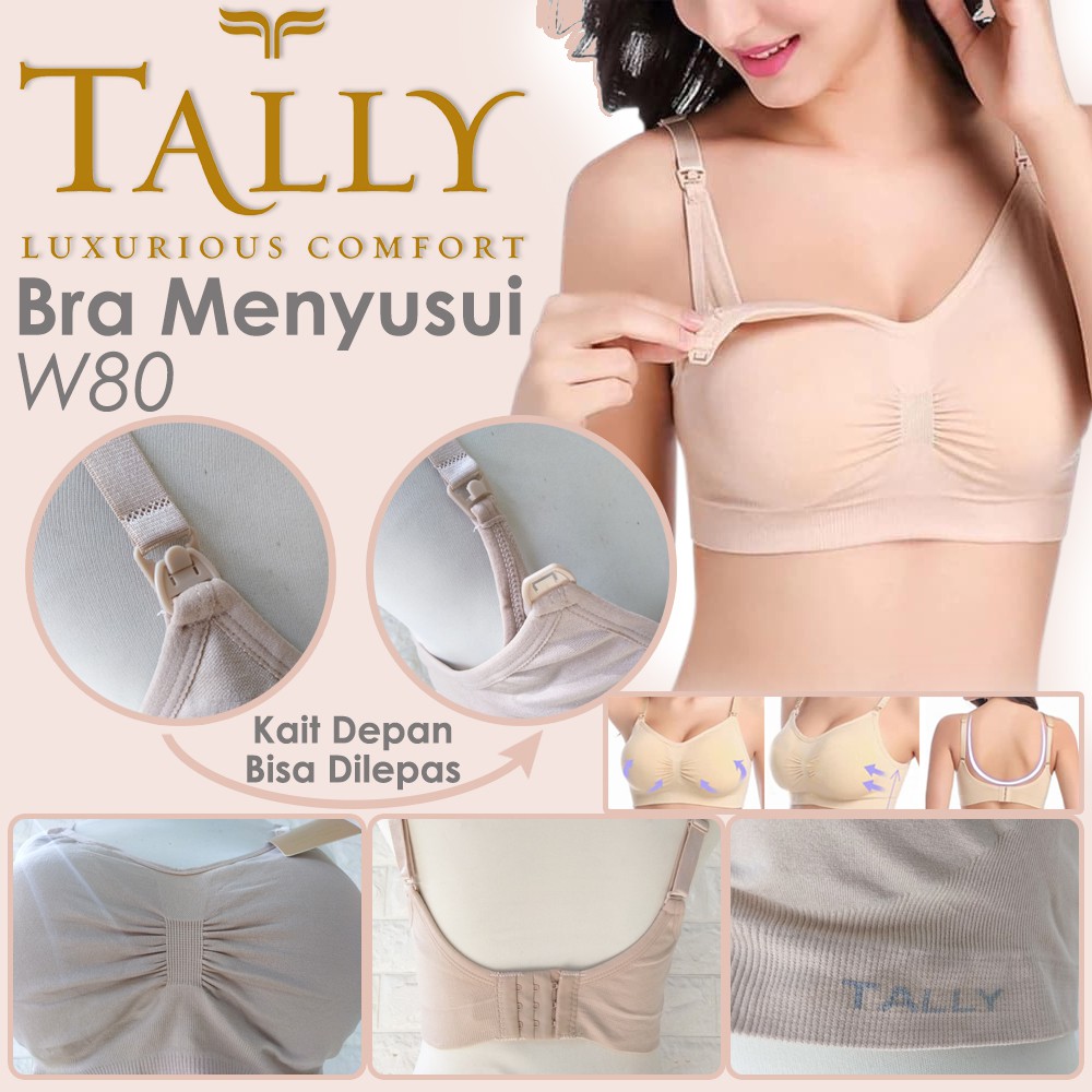 BH Menyusui Tanpa kawat TALLY W80 W81 W83 W86 8821 DV Knit NURSING BRA Busa FREE All size nursing bkt 4 kait