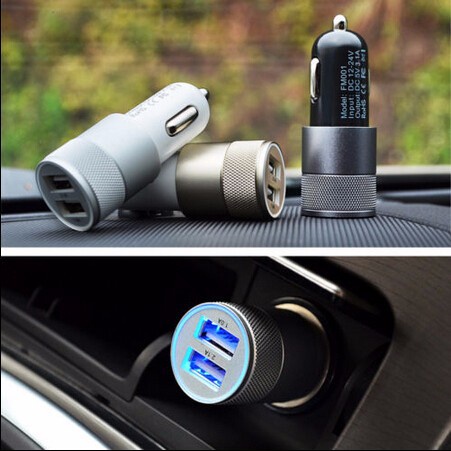 Fashion Dual USB Car Charger 2.1A / Car Charger Mobil Car Charger 2 Port Usb Car Charger / Colokan Casan Mobil Colokan Charger Mobil Fast Charging / Charger Led Display Charger Mobil Murah Aman Charger Car 2 USB Port 2 / Colokan Cas Dalam Mobil 2 Usb 2.1A