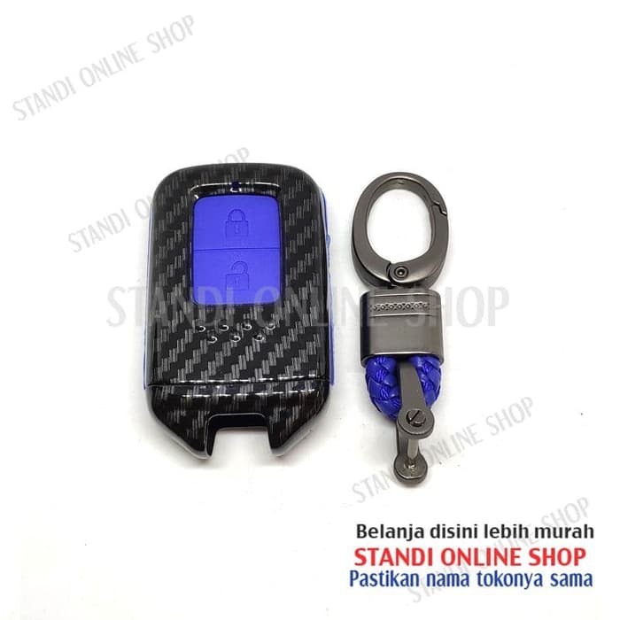 Cover Smartkey Sarung Kunci Remote Smartkey Honda Jazz HRV CRV Biru