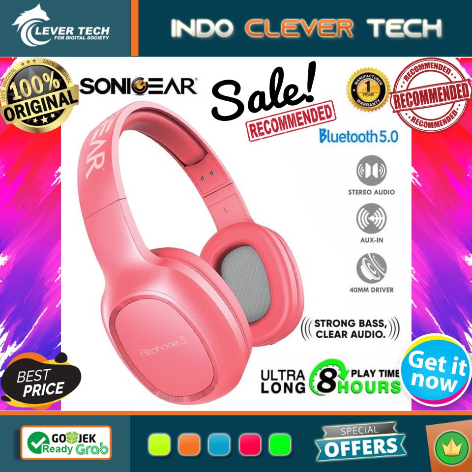 Sonicgear Airphone 3 - Wireless Headset With Strong Bass and Clear Audio