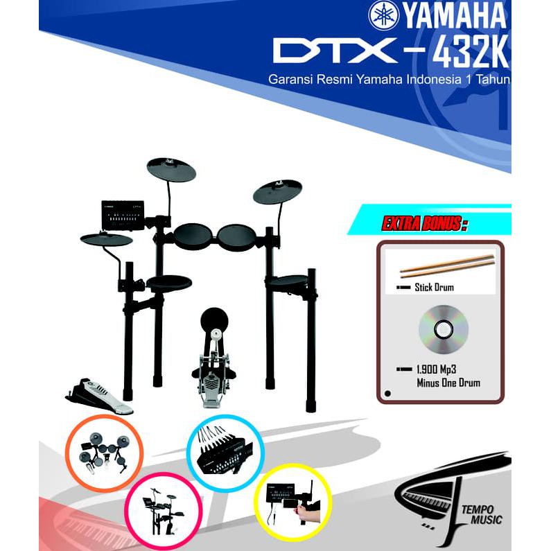 Drum Elektrik Yamaha Dtx432 / Dtx432K / Dtx 432 / 432K