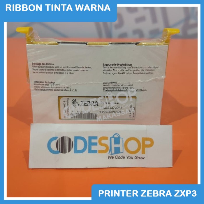 RIBBON TINTA WARNA COLOR PRINTER ZEBRA ZXP3 - ZXP 3 - YMCKO 200 SISI