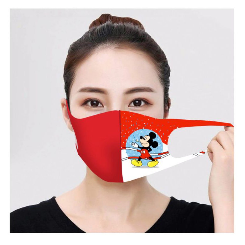 Masker scuba printing motif indonesia micky dewasa &amp; anak