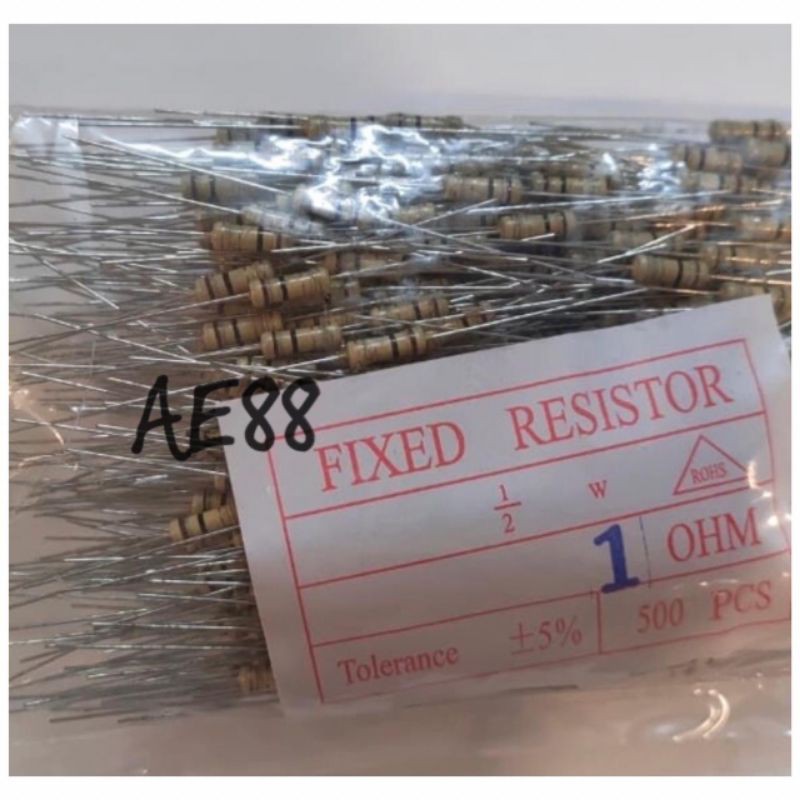 (Isi 10pcs) Resistor 0.5 Watt 470K 5R 5R6 56K6 56R 56K 560R 68R 68K 6K8 680R 680K 8R2 8K2 82K 820K