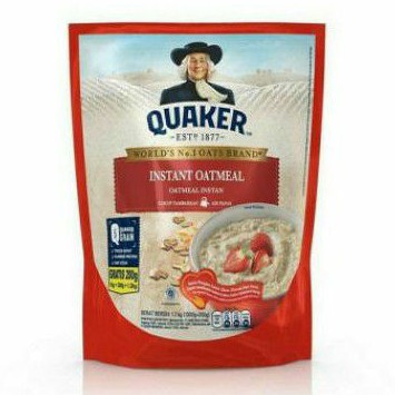 

Quaker INSTANT OATMEAL oat utuh cereal sereal 1000gr + FREE 200gr.