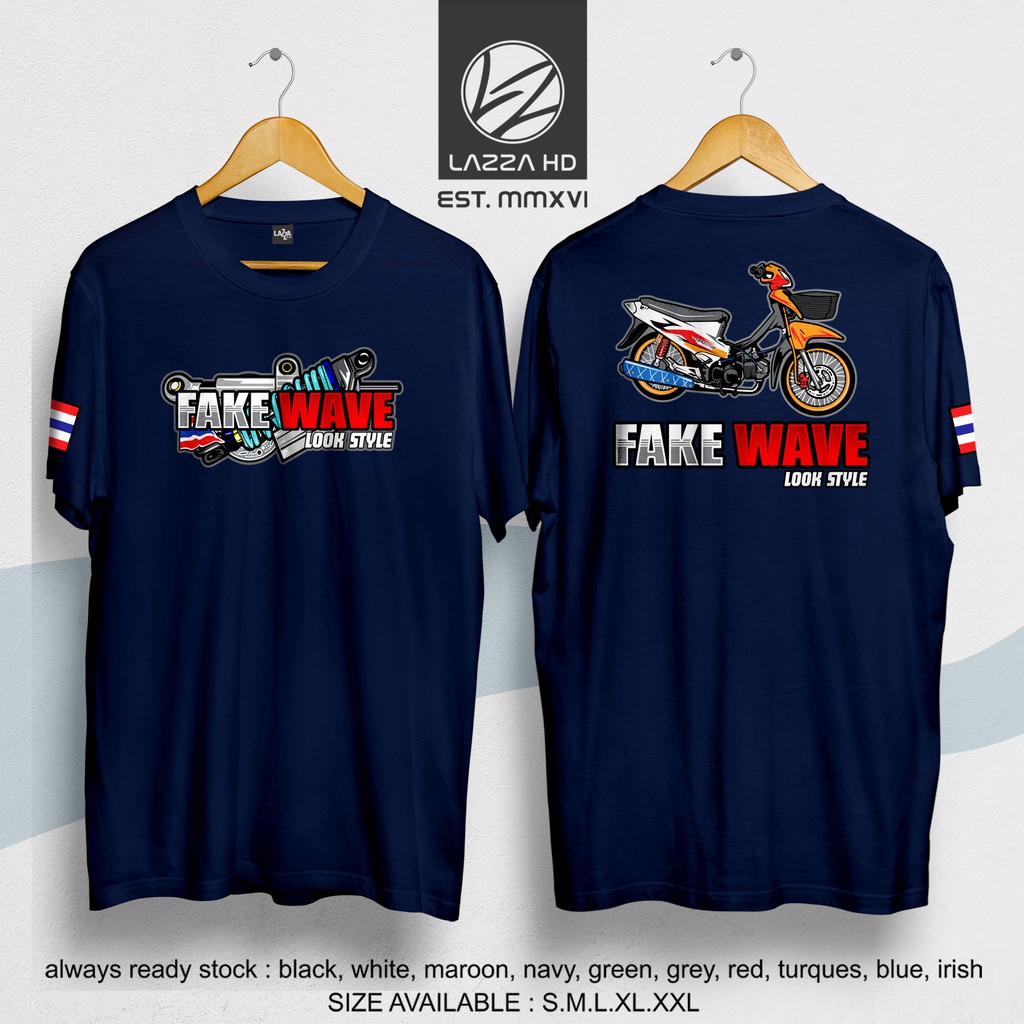 Kaos / Baju Distro FAKE MOTHAI BIKERS THAILOOK THAILAND WAVE SIMPLE Terlaris