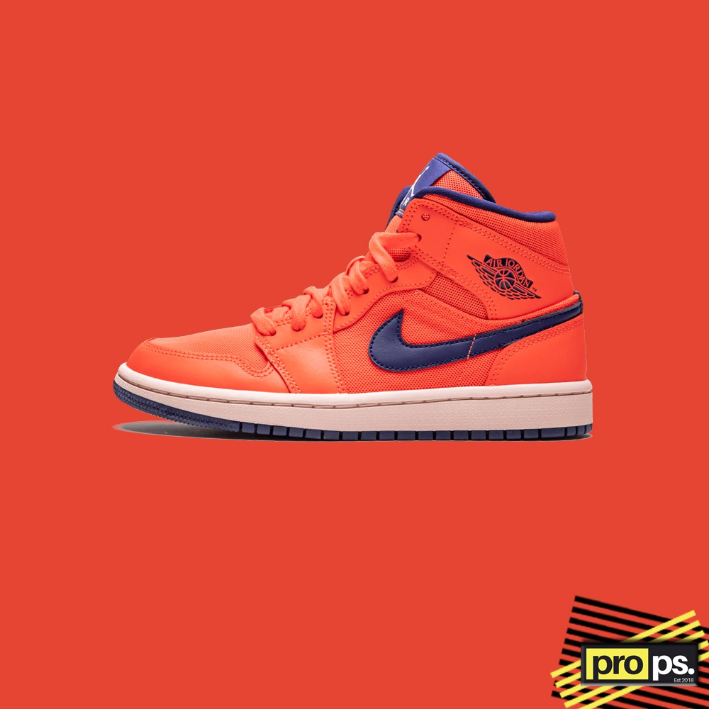 Sepatu Nike AIR JORDAN 1 MID TURF ORANGE BLUE VOID GS