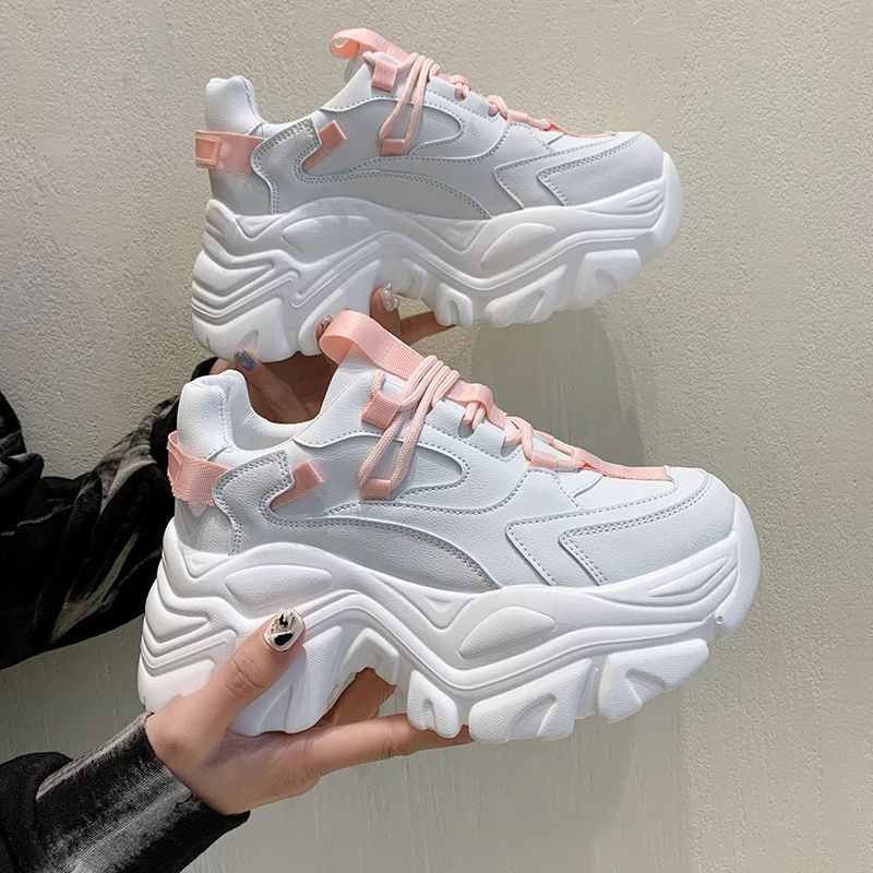 sneakers on platform