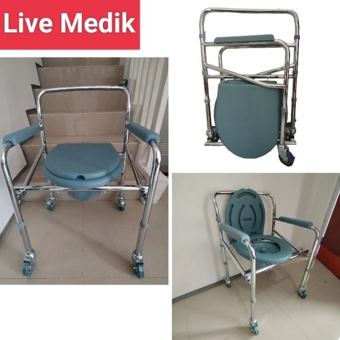 Commode Chair Roda Sella | Kursi Roda BAB | kursi toilet & mandi