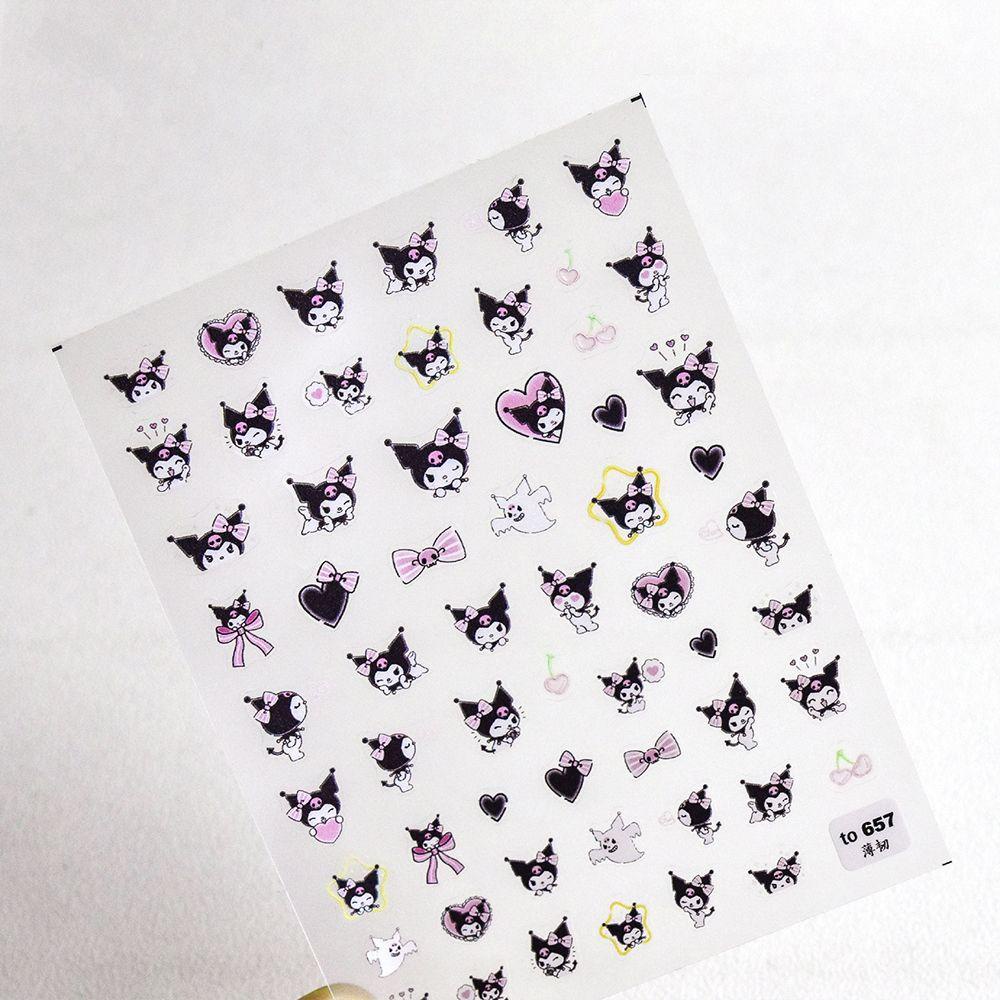 AUGUSTINA Stiker Kuku Agustina Kawaii Nail Salon Kulomi Nail Sliders Manicuring Sticker