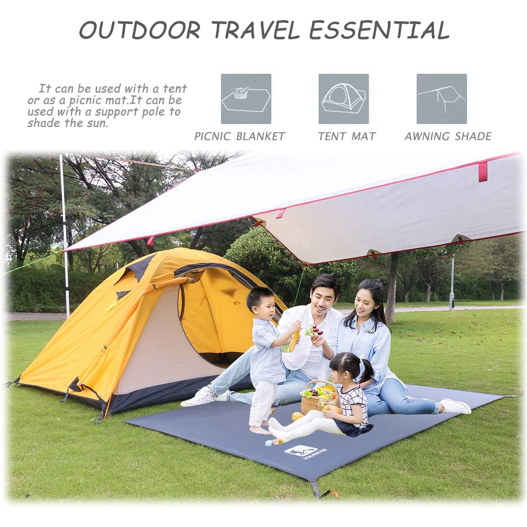 【Ready stock】240cm x 210cm 1-5 orang waterproof camping tarp Picnic Mat