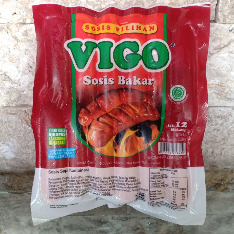 

Vigo Sosis Bakar Mini Sapi isi 12 pc 550 gram