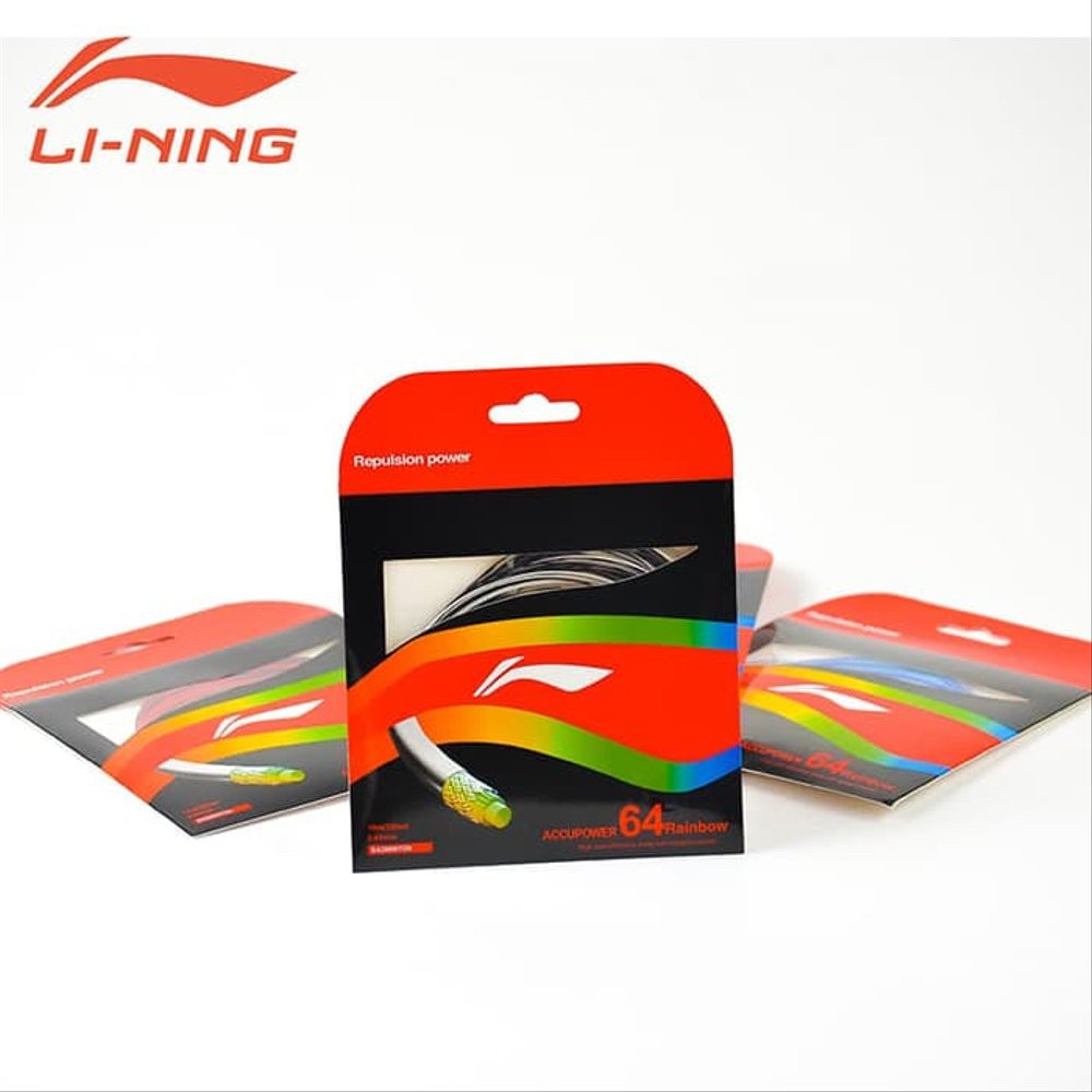 Senar Raket Badminton Bulutangkis LI-NING LINING AP 64 RAINBOW