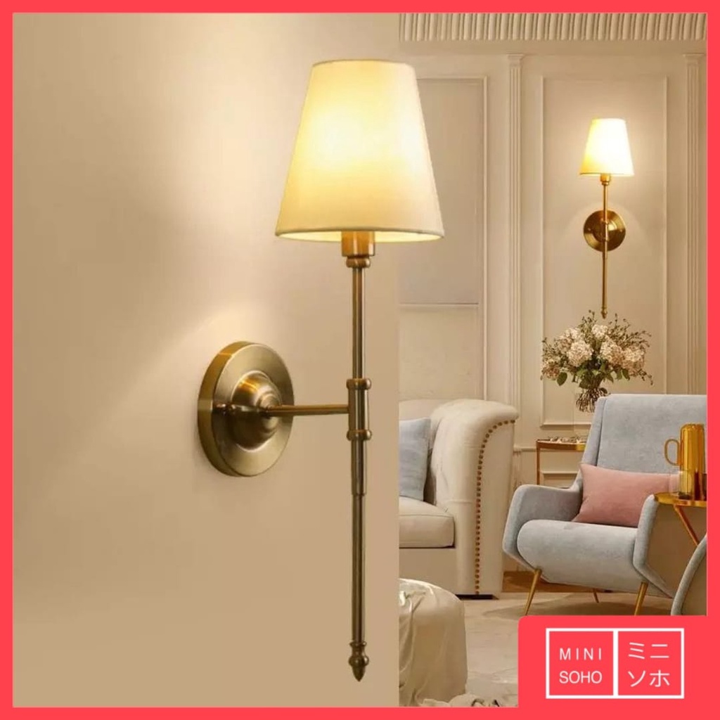 Lampu Dinding Hias Mewah Luxury Premium Minimalis Modern Sconce Wall Lamp Simple Long Tail Brass