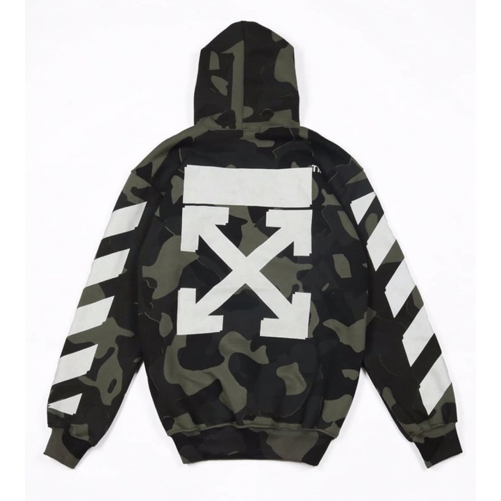 JAKET OFF WHITE | HOODIE OFF WHITE X CHAMPION CAMO SERIES FULLTAG ~ BISA COD