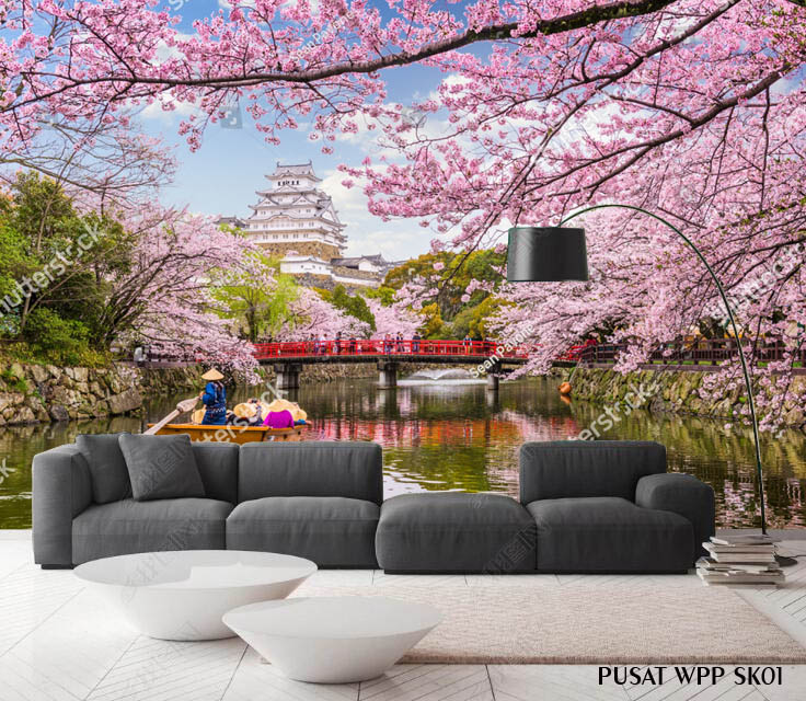 WALLPAPER 3D PEMANDANGAN ALAM, WALLPAPER CUSTOM SAKURA 3D