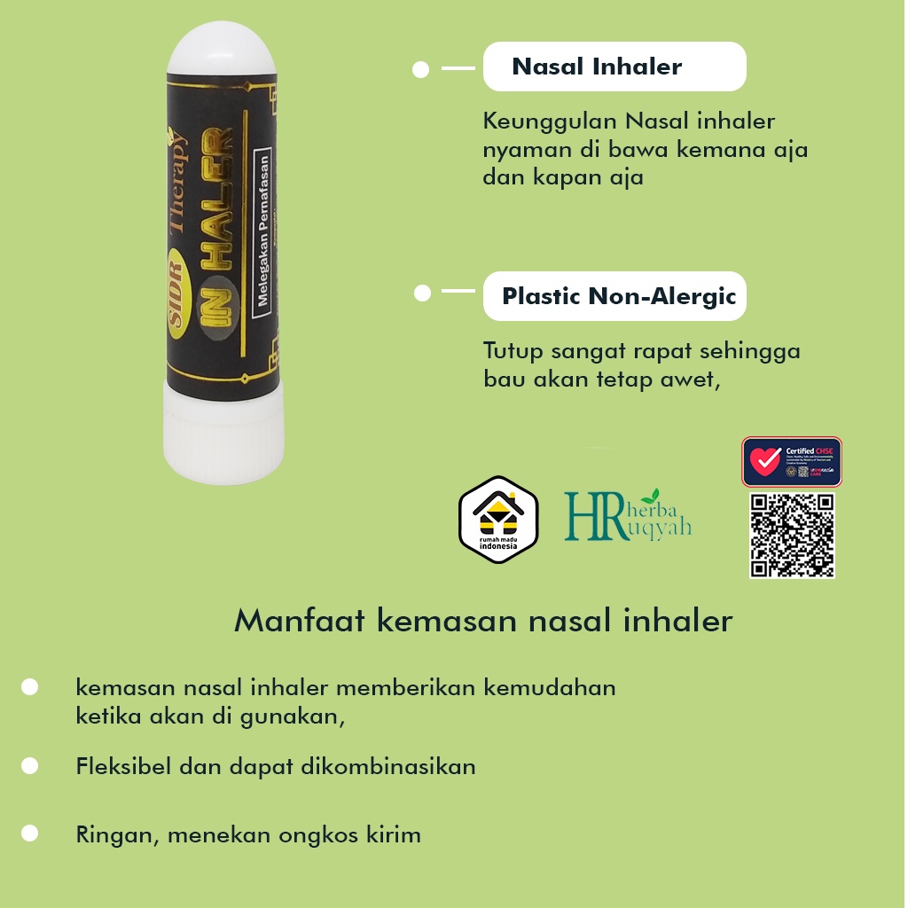 Inheler Asma Obat Hidung Tersumbat Esential Oil Minyak Esensial Aromaterapi Inhaler Sidr Theraphy Kasturi