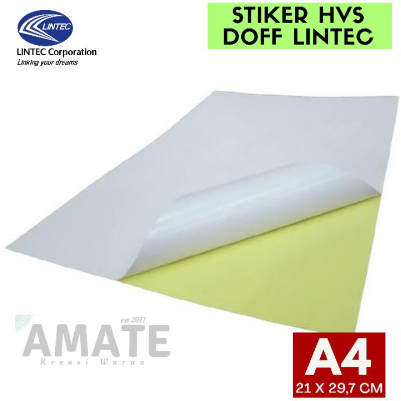 

Sticker Kertas DOFF A4 isi 30 Lembar | Kertas Stiker Label merk LINTEC JAPAN
