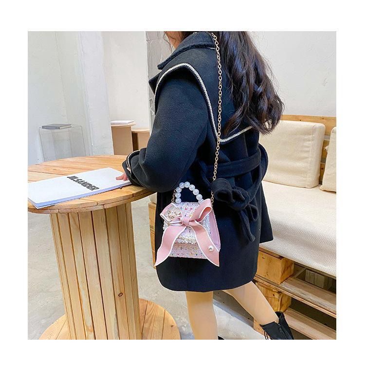 FT28 FT38 Tas Anak kotak Kembang Mutiara jinjing selempang