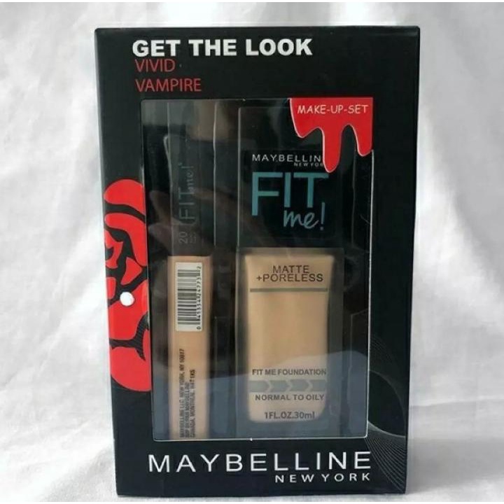 Maybelline Vivid Vampire - Fit Me + Poreless Maybelline Set 2in1 Foundation &amp; Concealer