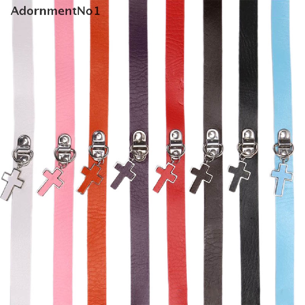 (AdornmentNo1) Kalung Choker Kulit PU Gaya Punk Rock Gothic Untuk Wanita