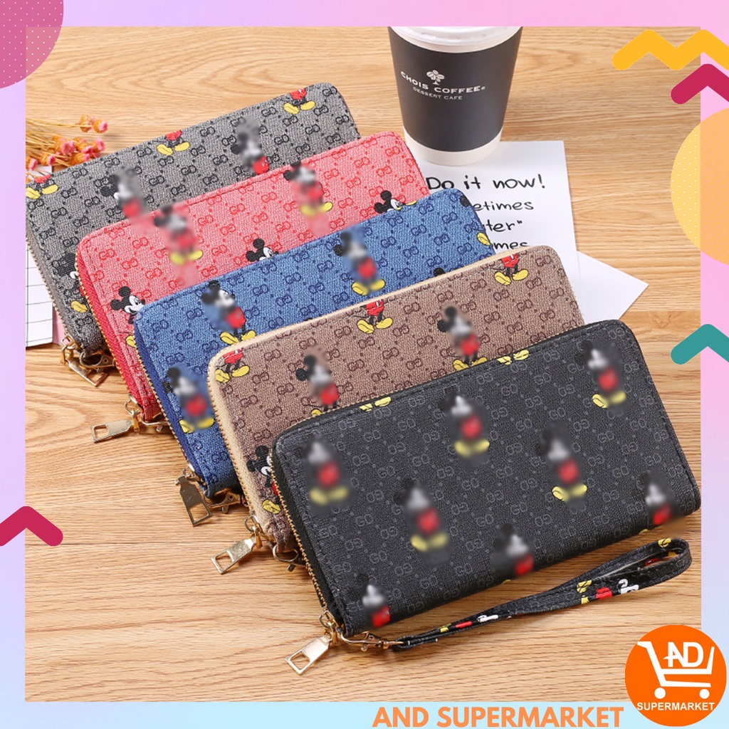 Dompet Panjang Wanita Import Dompet Zipper Perempuan Motif Karakter Lucu Dompet Perempuan Murah D46