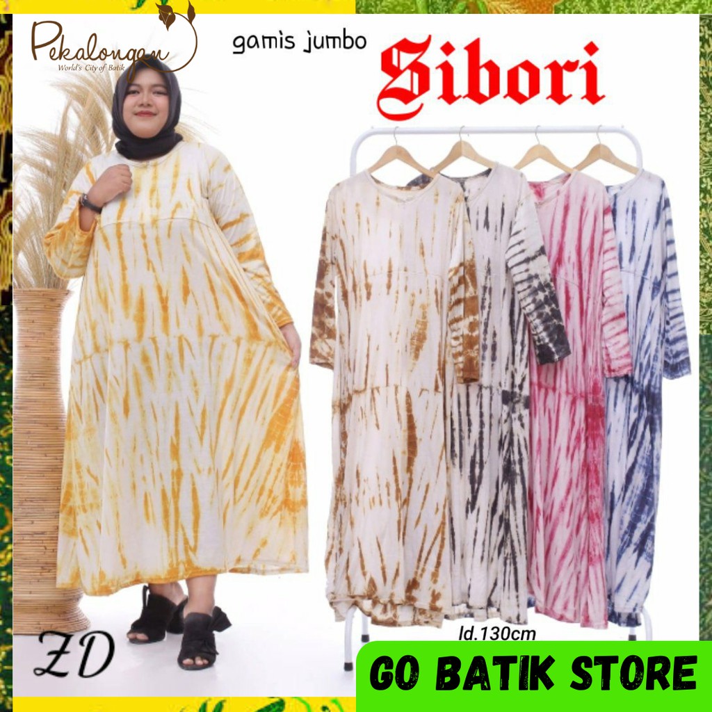 Gamis Syar'i Kaos Jumbo LD 130 Motif Tie Dye