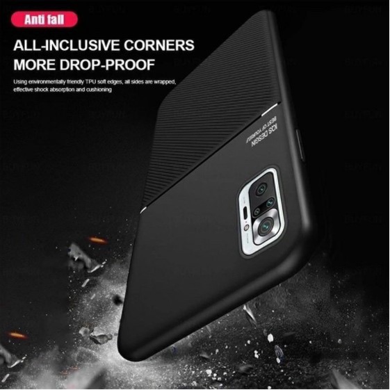 Case Xiaomi Redmi Note 10 Pro Casing IQS Carbon Fiber Mate With Magnet Premium Design