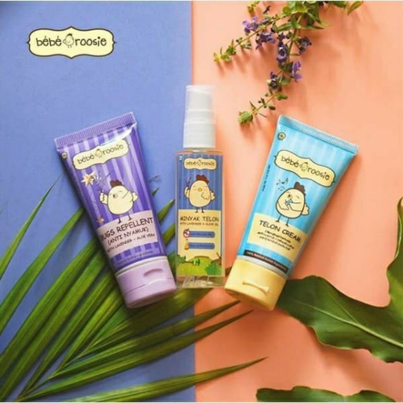 Bebe Roosie Telon Cream / Bugs Repellent / Telon Oil Spray / Minyak Kayu Putih 60 ml