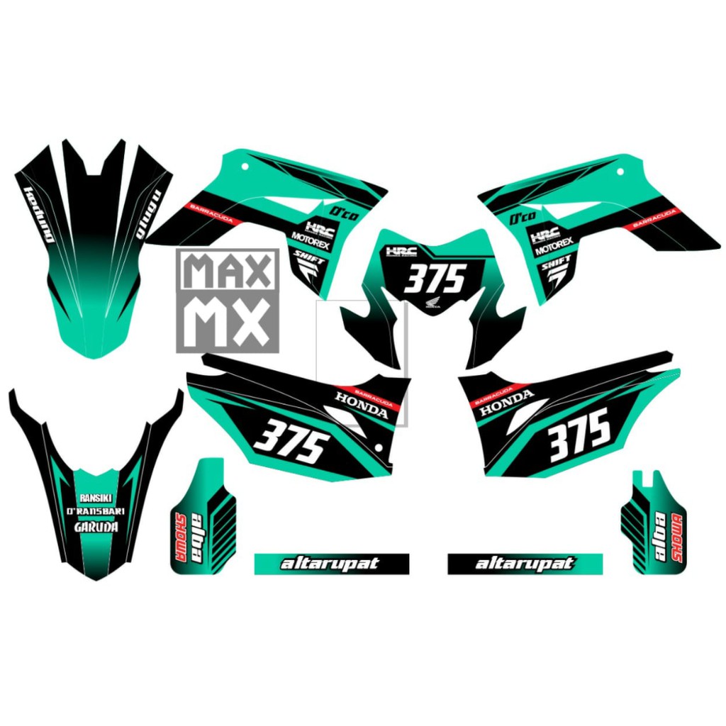 Decal Stiker CRF 150 L Dekal Variasi Sticker Striping Custom Full Body TOSCA 086
