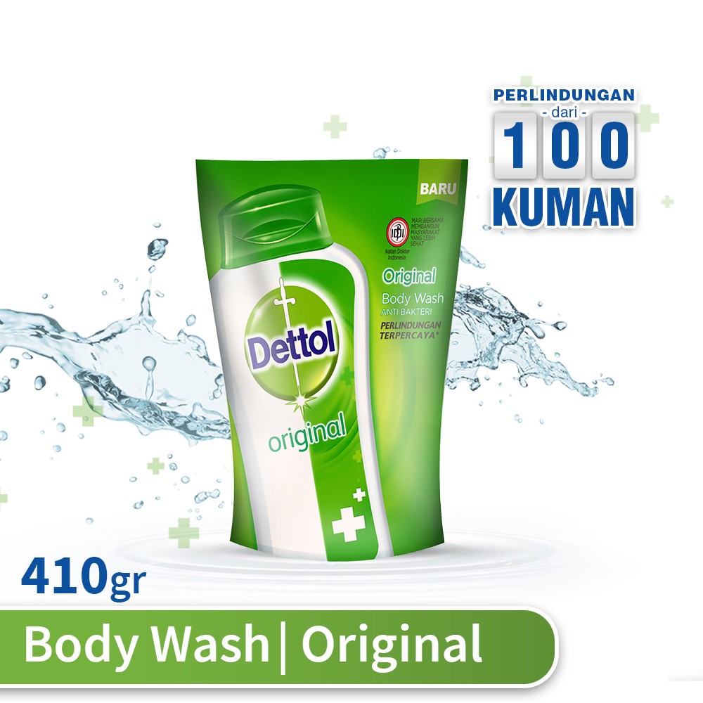 DETTOL BODY WASH LASTING 410ML SABUN MANDI CAIR