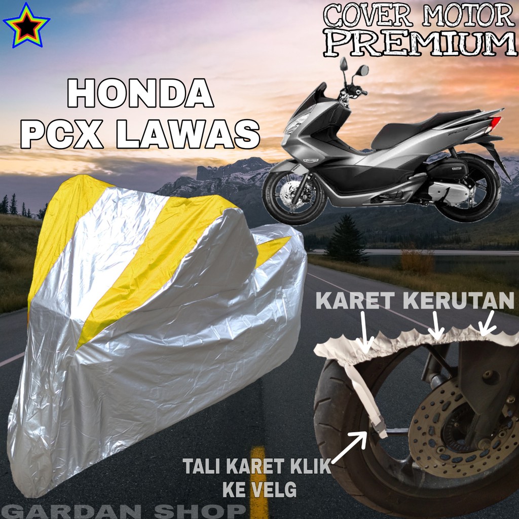 Sarung Motor HONDA PCX LAWAS Silver KUNING Body Cover Honda PREMIUM