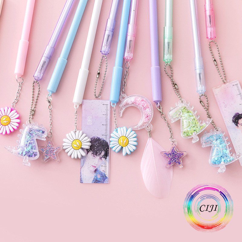 CIJI Pulpen Gel 0.5mm Dengan Berbagai Macam Motif Gantung Lucu dan Unik [1pcs Kirim Random]