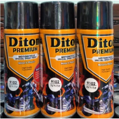 Cat motor diton premium 9102 white putih / DITON PREMIUM 400CC 9102 PUTIH WHITE