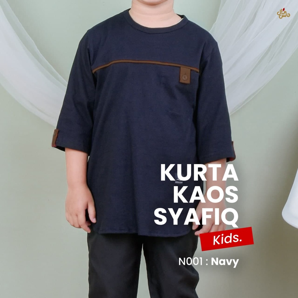 Koko Anak Baju Anak Kurta Kaos Model Syafiq Bahan Katun Combed 24s Original Qomishu