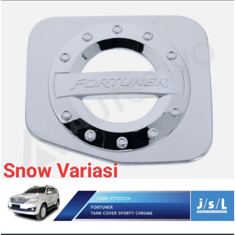 Toyota Fortuner tutup tangki mobil tank cover Sporty chrome JSL