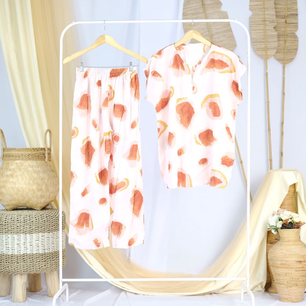 Konveksi Tasik - Setelan Pendek Tie Dye Rayon / One Set Tie Dye Lengan Pendek / Piyama CP Tie Dye