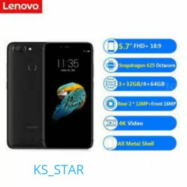Lenovo S5 4/64GB Garansi 1 Tahun Distributor