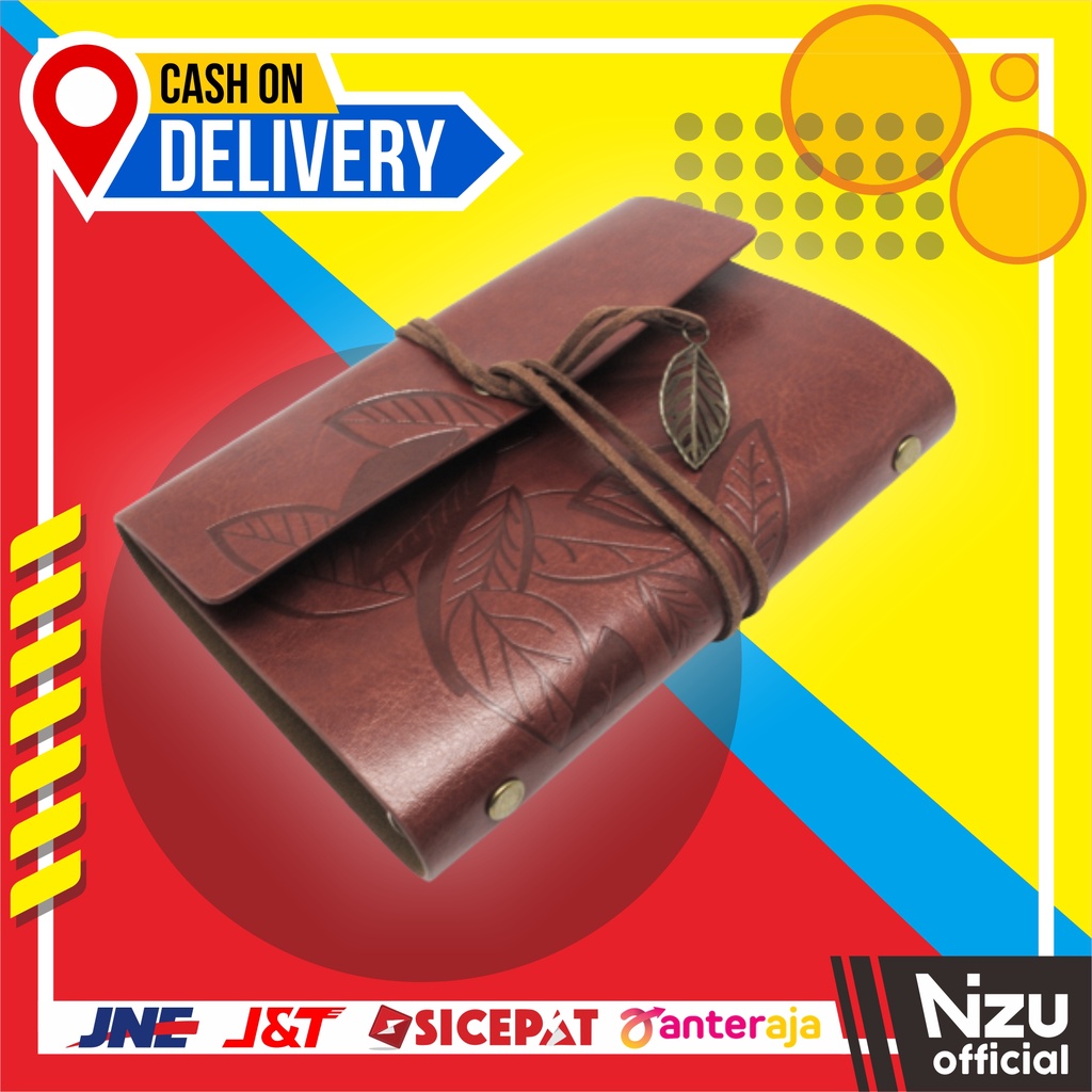 

Binder Buku Catatan Kulit Retro Klasik Classic Vontage Leaf Kertas A5 - BSD666