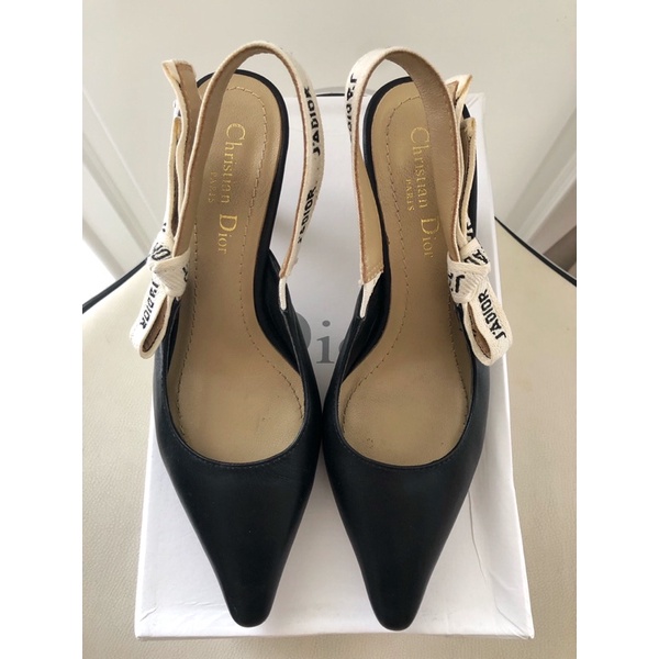 Preloved DIOR J’adior Slingback in black leather