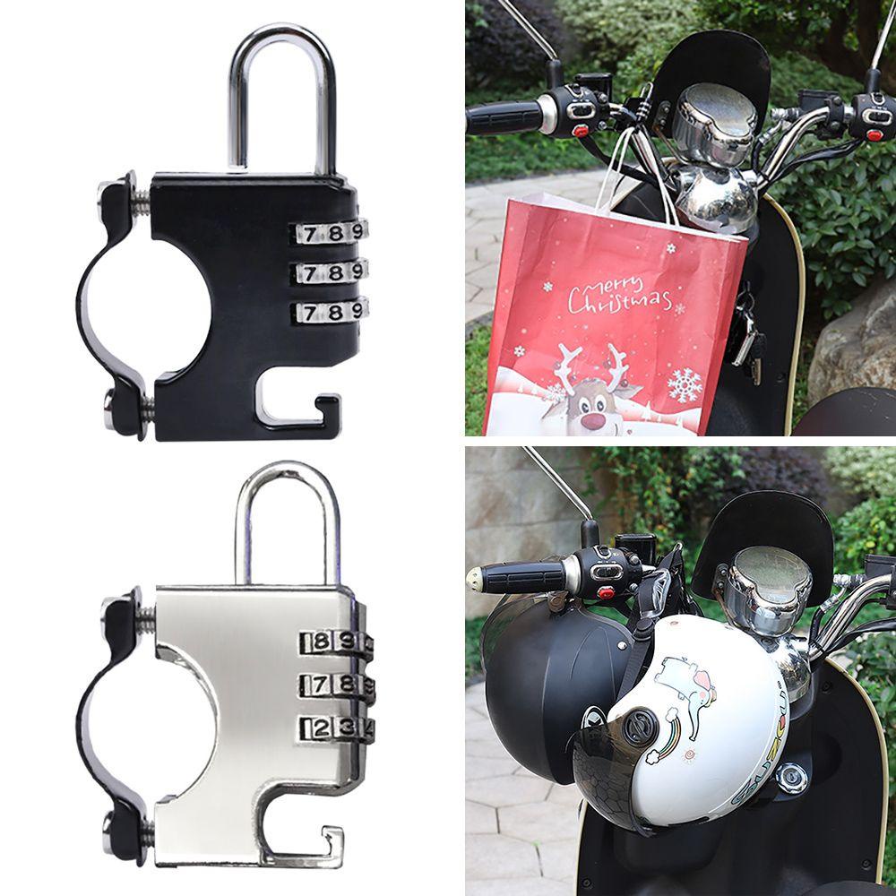 R-FLOWER Helm Password Lock Universal Waterproof Stang Tetap Keamanan Sepeda Listrik