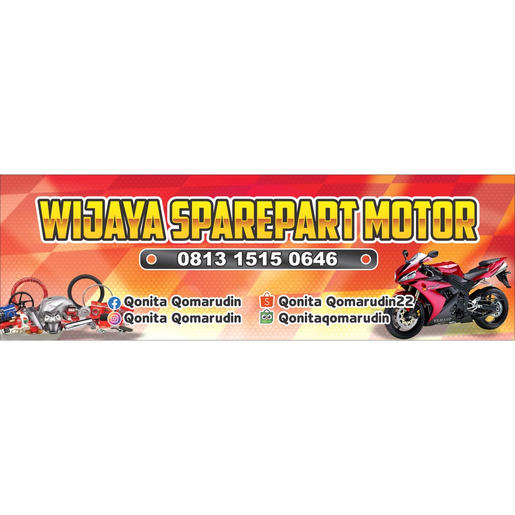 Spanduk Bengkel Motor Custom