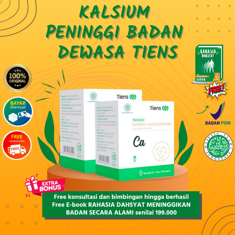KALSIUM NHCP PENINGGI BADAN ORIGINAL TIENS | SUSU KALSIUM PENINGGI BADAN | HYPERGROW | SUPERGROW | P
