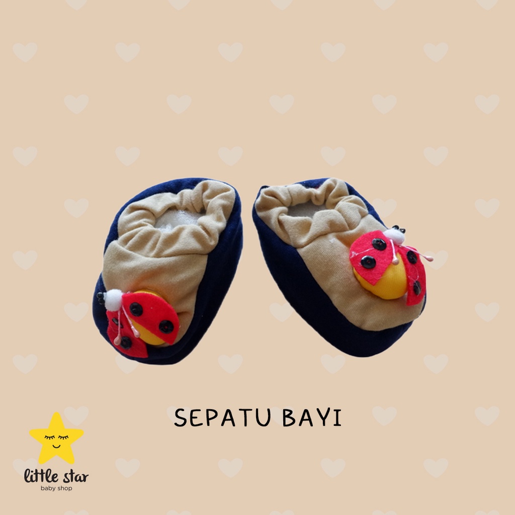 Sepatu Kain | Sepatu Bayi Newborn Cewek Cowok Boneka Motif